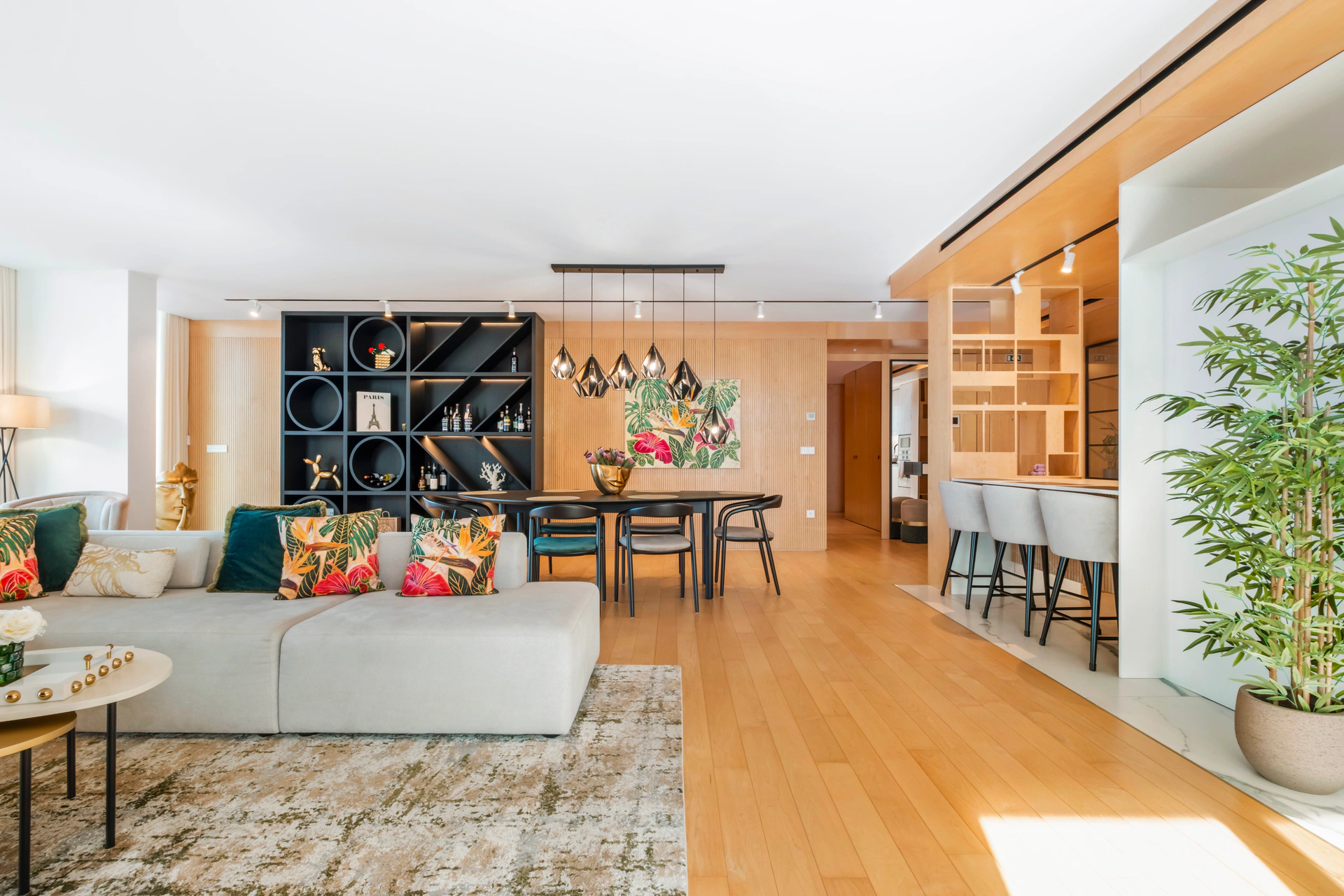 Boutique apartment living area in central Funchal